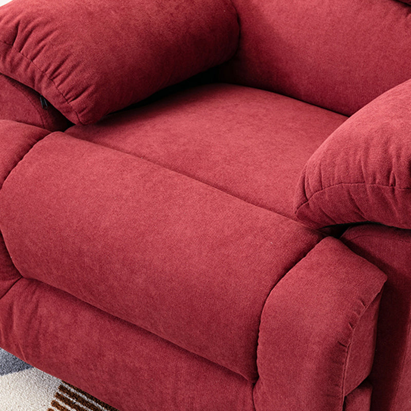 Contemporary Cotton Reclining Chair Solid Color Chair with Independent Foot