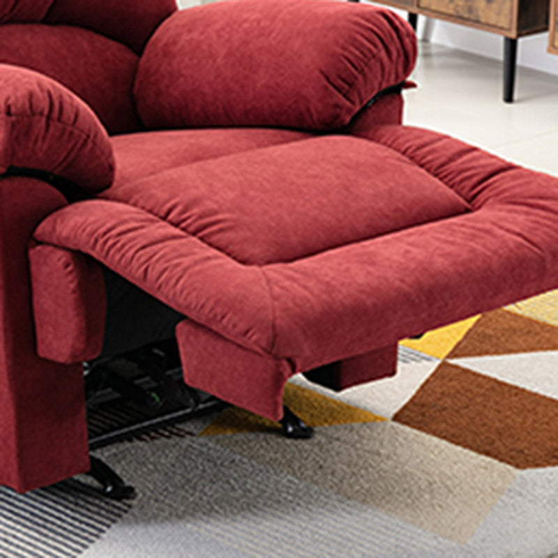 Contemporary Cotton Reclining Chair Solid Color Chair with Independent Foot
