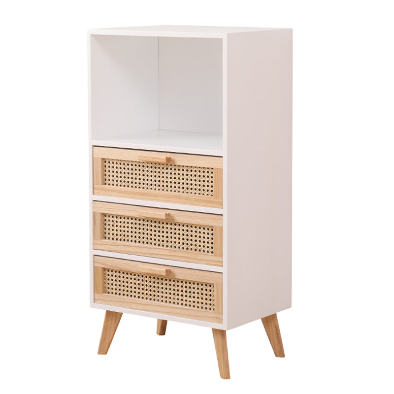 Wicker Rattan Accent Cabinet Bar Pulls Handle Design Storage Cabinet