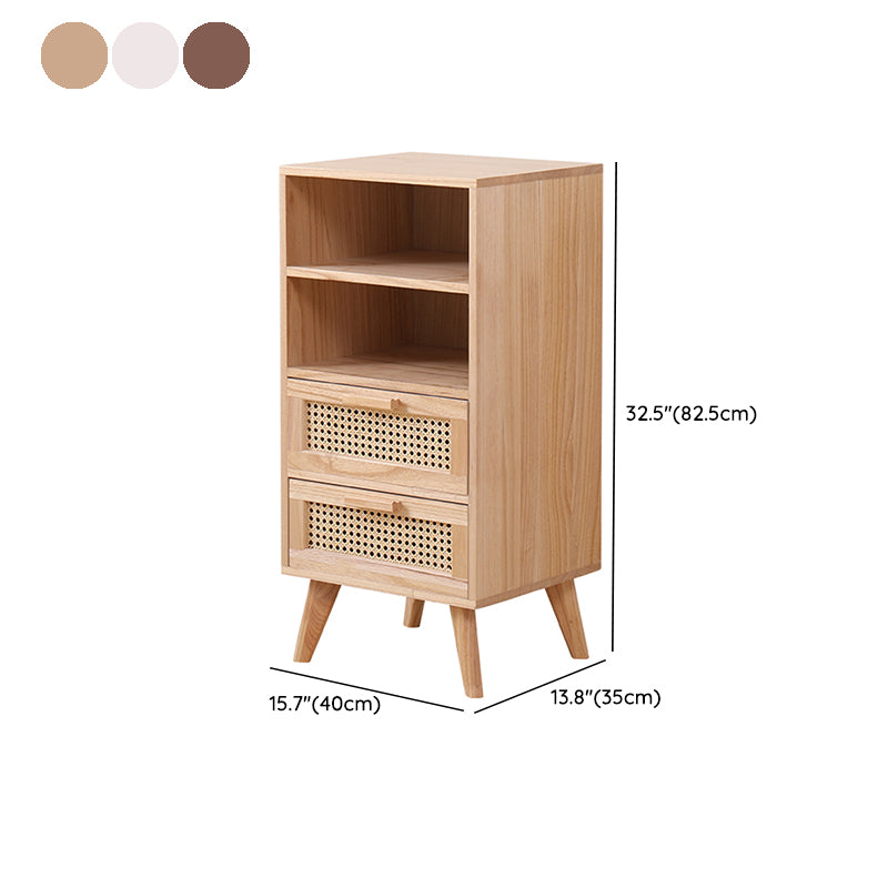 Wicker Rattan Accent Cabinet Bar Pulls Handle Design Storage Cabinet