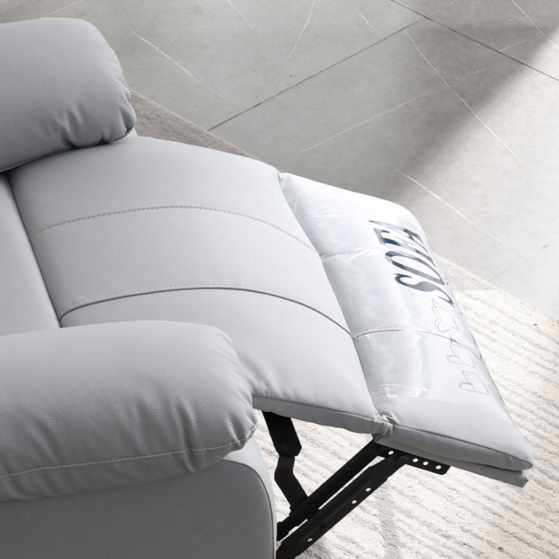 Solid Color Home Theater Recliner Bonded Leather Contemporary Chair for Home