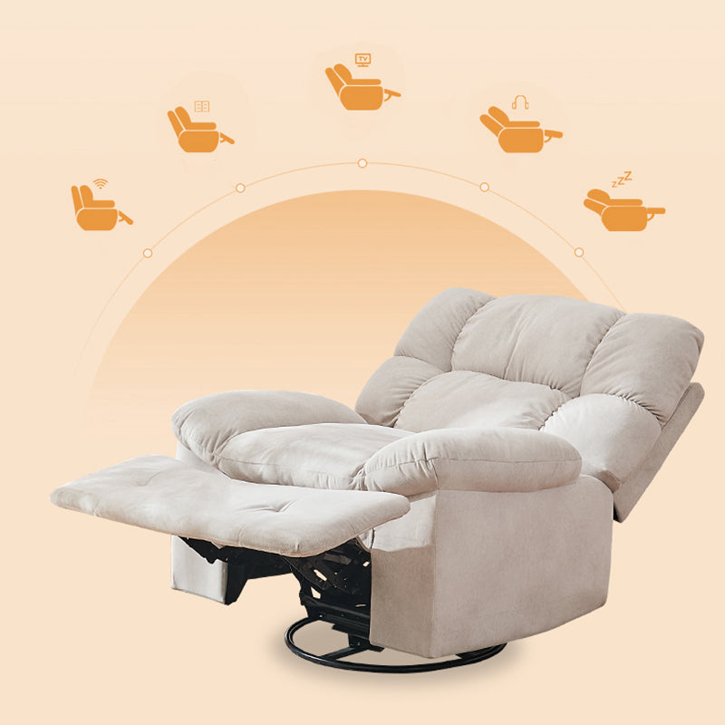 Scandinavian Upholstery Recliner Chair Microsuede Standard Recliner