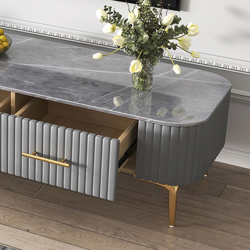 4 Legs Slate Rectangular Coffee Table Modern Single Coffee Table with Drawer