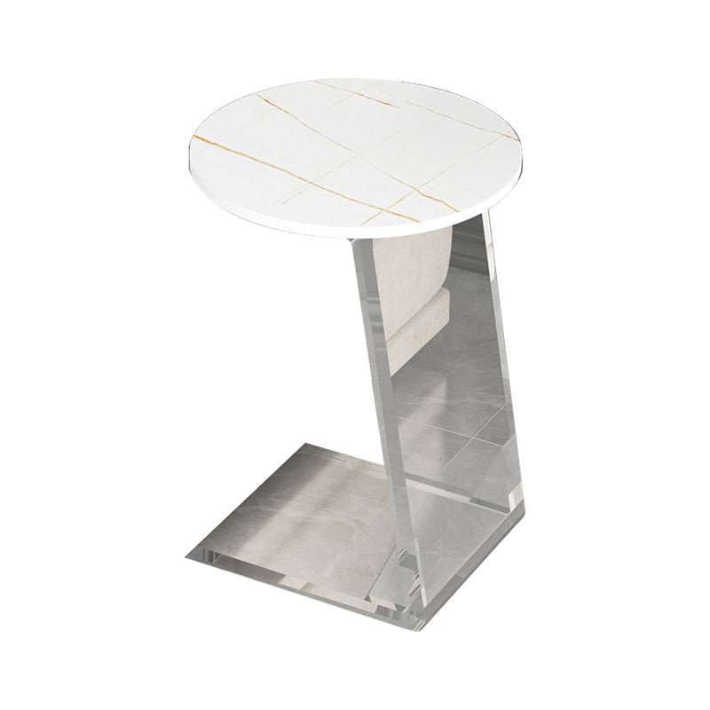 Gorgeous Style Sofa Side Accent Table Round Shape with Acrylic Base for Home