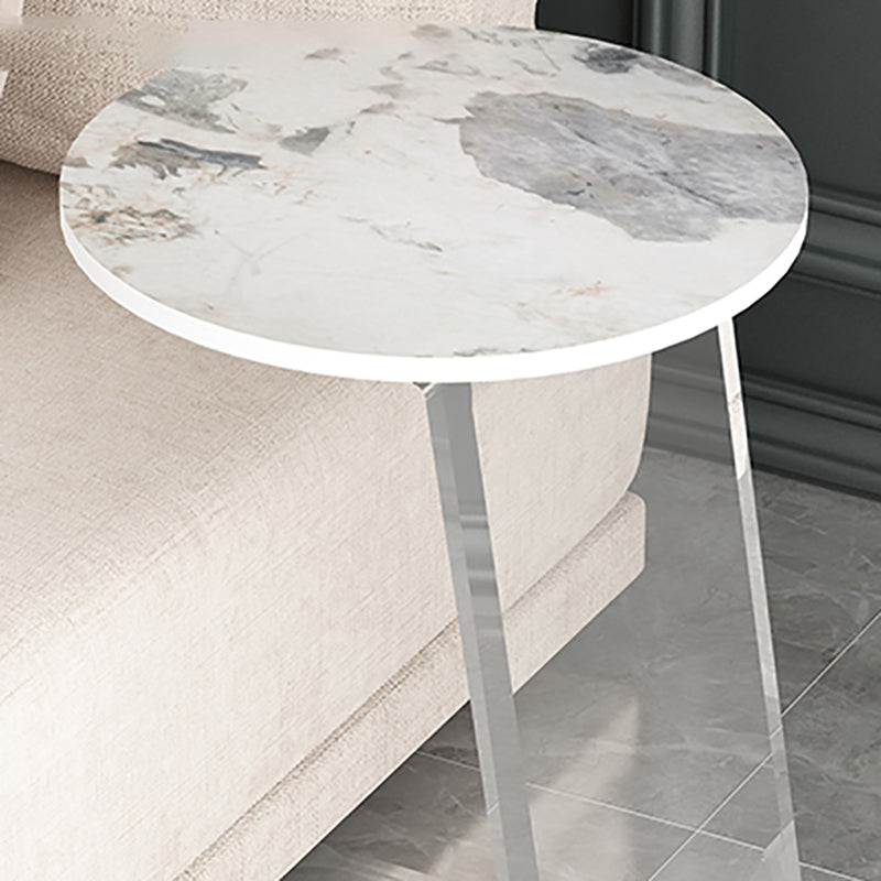 Gorgeous Style Sofa Side Accent Table Round Shape with Acrylic Base for Home