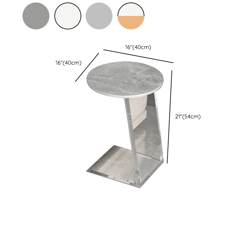Gorgeous Style Sofa Side Accent Table Round Shape with Acrylic Base for Home