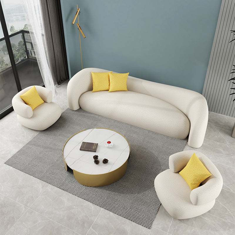 Beige and Dark Gray Sofa Tuxedo Arm Seating with Pillows for Apartment