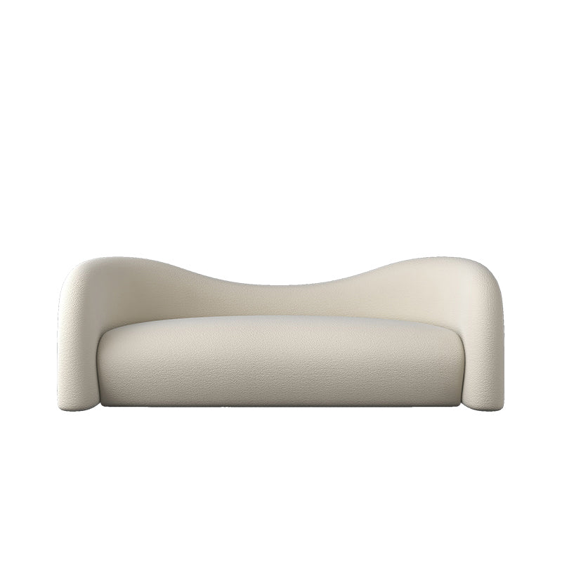 Beige and Dark Gray Sofa Tuxedo Arm Seating with Pillows for Apartment