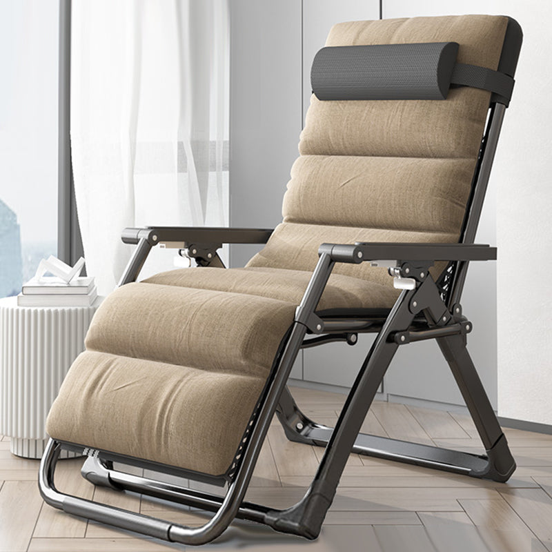 Metal Recliner Chair with Arm Contemporary foldable Chair for Bedroom