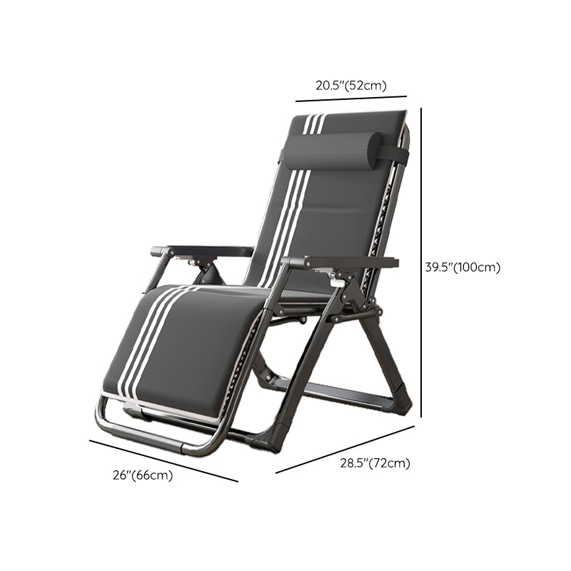 Metal Recliner Chair with Arm Contemporary foldable Chair for Bedroom