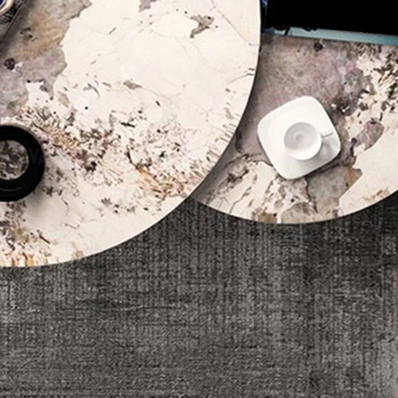 Slate Round Coffee Table No Distressing Frame Nesting Coffee Table Set