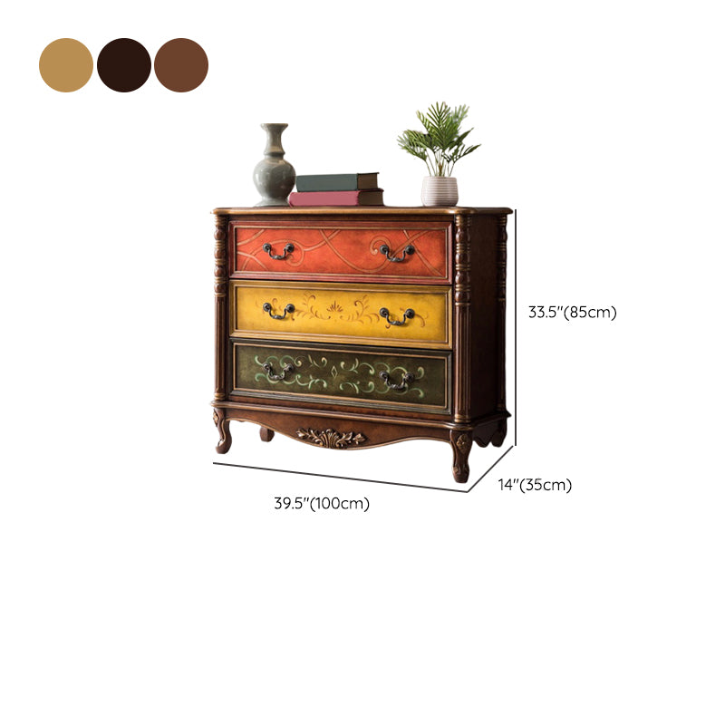 Industrial Chest with Drawers and Cabriole Legs in Distressed Wood