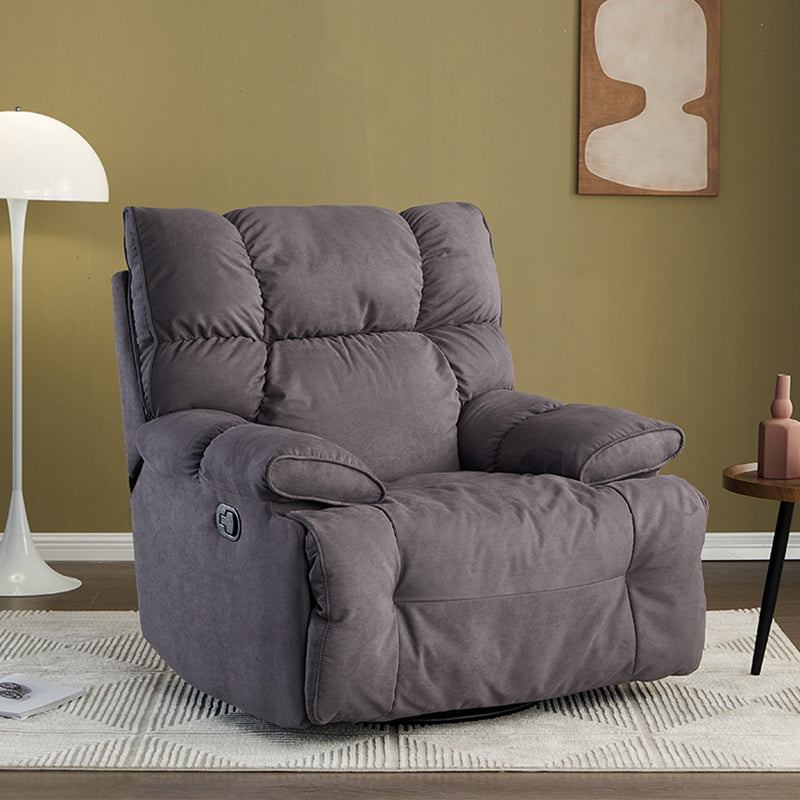 Traditional Fabric Reclining Chair Manual Rocking Recliner with Independent Foot