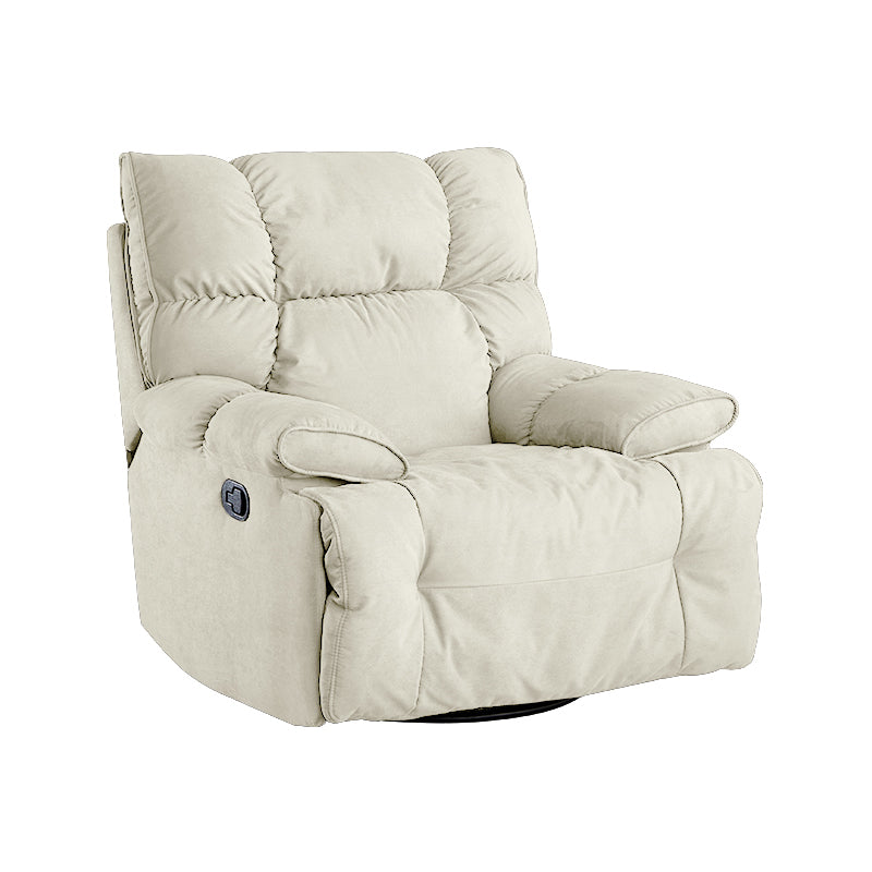Traditional Fabric Reclining Chair Manual Rocking Recliner with Independent Foot