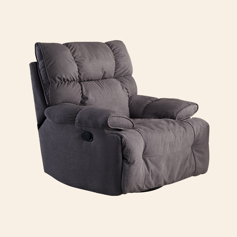 Traditional Fabric Reclining Chair Manual Rocking Recliner with Independent Foot
