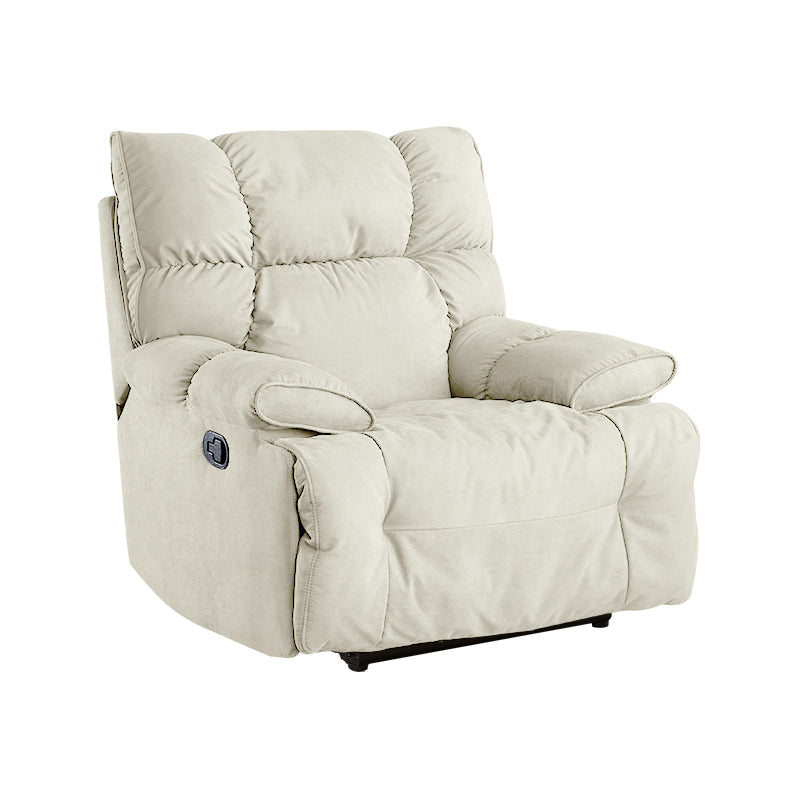 Traditional Fabric Reclining Chair Manual Rocking Recliner with Independent Foot