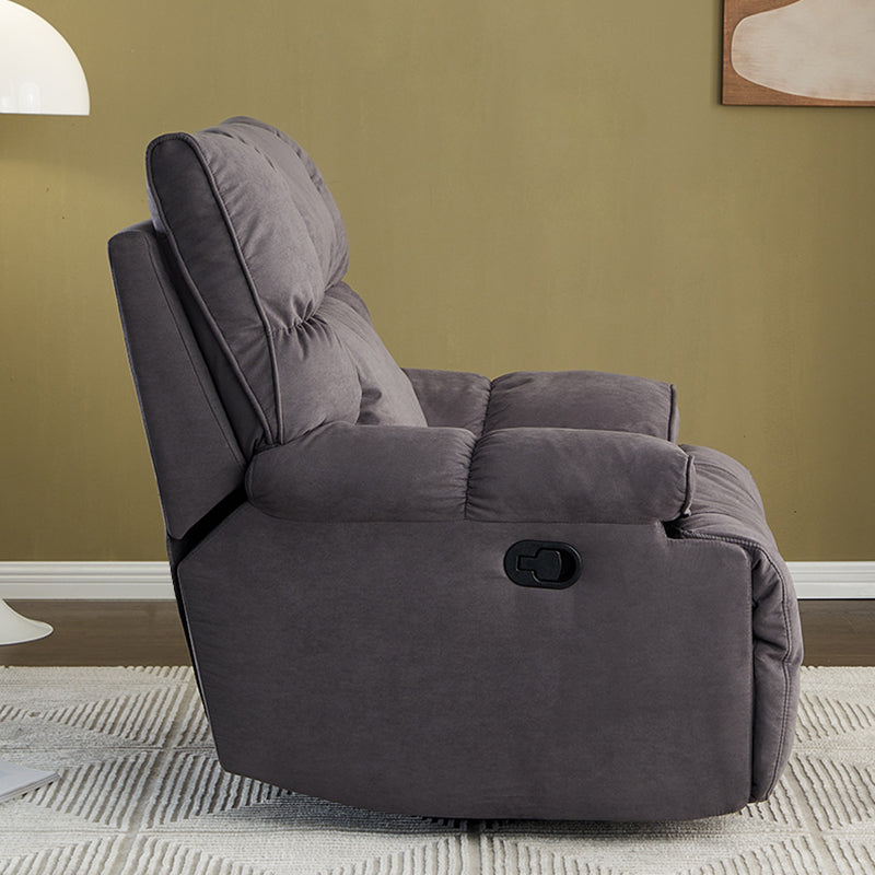Traditional Fabric Reclining Chair Manual Rocking Recliner with Independent Foot