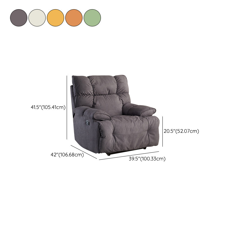 Traditional Fabric Reclining Chair Manual Rocking Recliner with Independent Foot