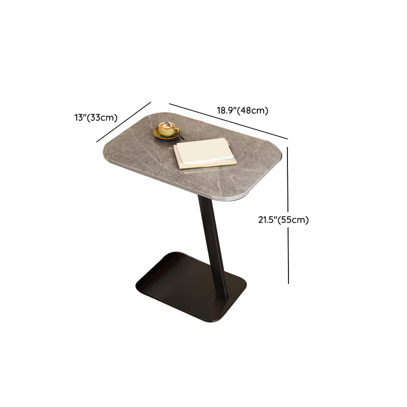 Modernistic Living Room Double Tier Geometric with Storage Pedestal Side Table