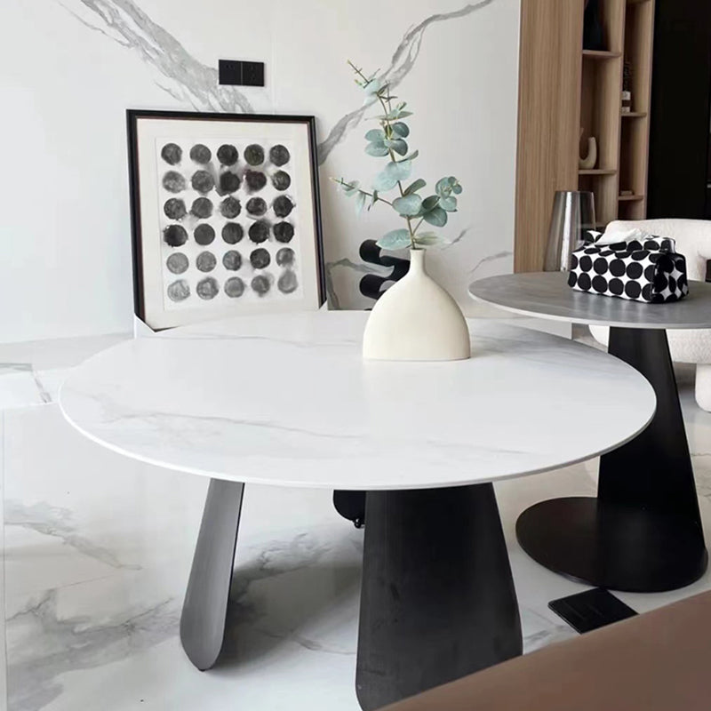 Slate Round Coffee Table No Distressing Modern Nesting Coffee Table Set