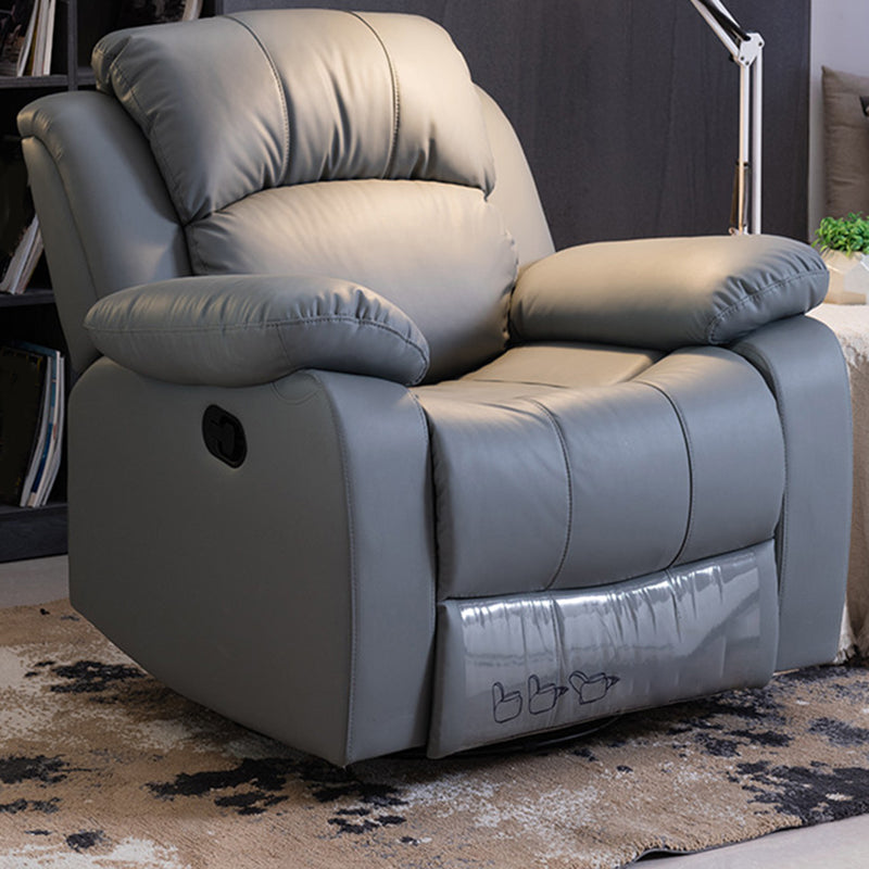 Contemporary Upholstery Chair Faux Leather Standard Recliner with Independent Foot