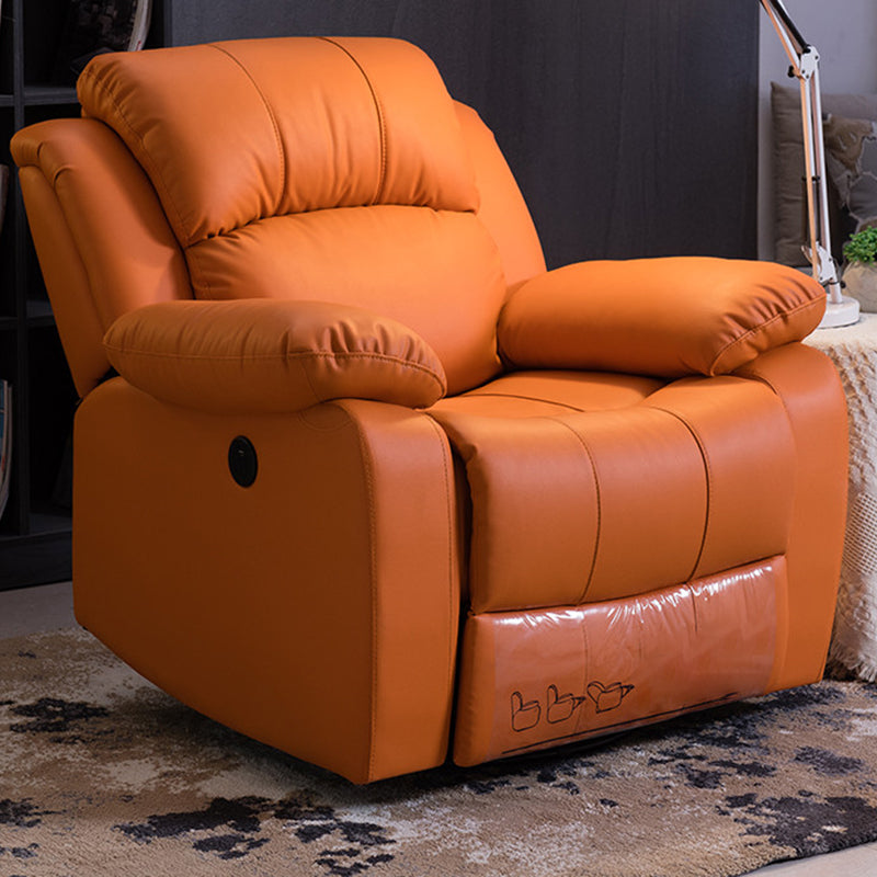 Contemporary Upholstery Chair Faux Leather Standard Recliner with Independent Foot