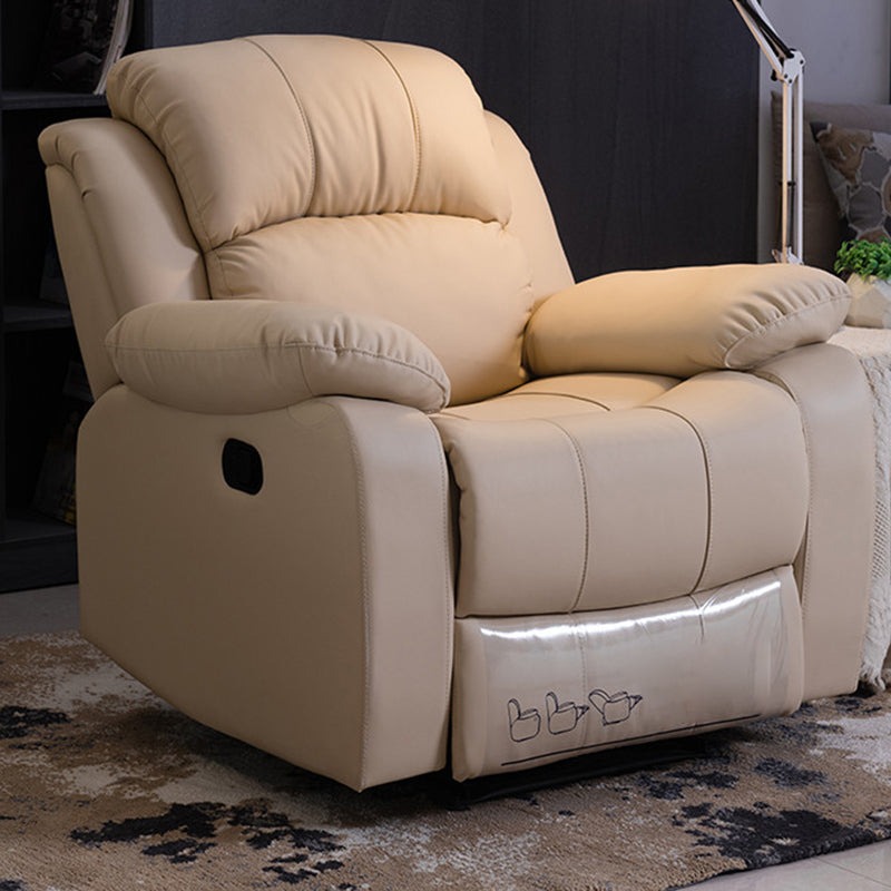 Contemporary Upholstery Chair Faux Leather Standard Recliner with Independent Foot