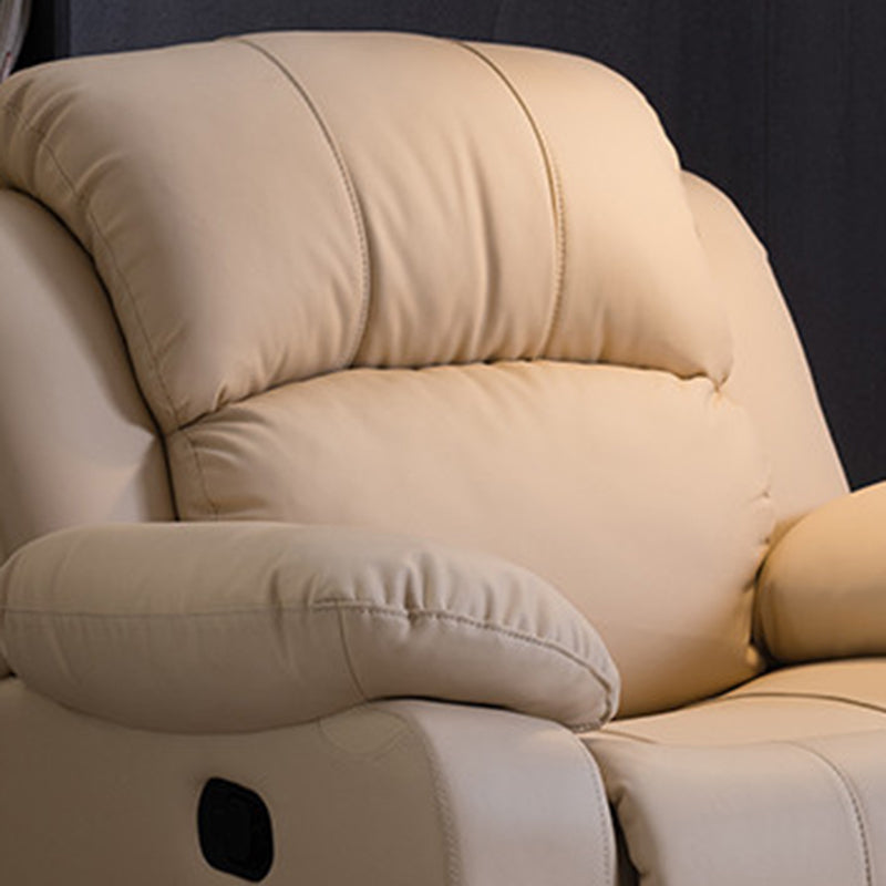 Contemporary Upholstery Chair Faux Leather Standard Recliner with Independent Foot