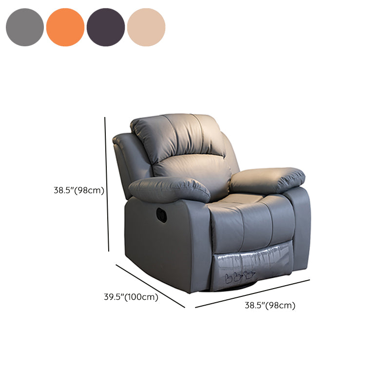 Contemporary Upholstery Chair Faux Leather Standard Recliner with Independent Foot