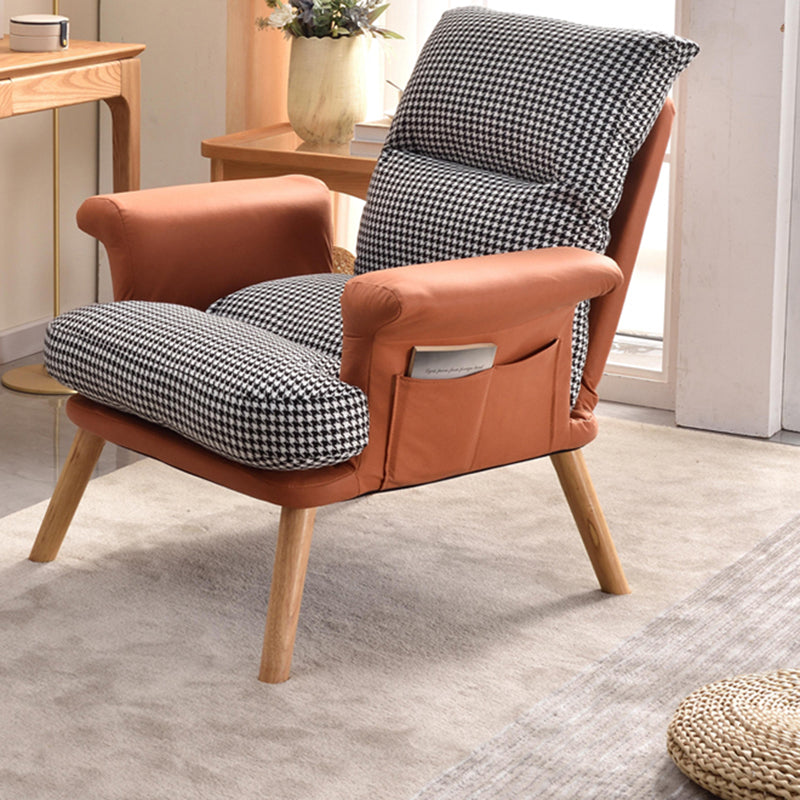 Scandinavian Upholstery Chair Faux Leather Standard Recliner with Footrest