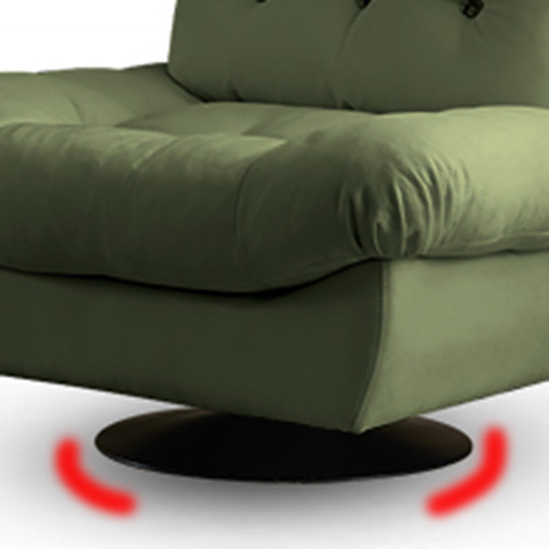 Faux Leather Recliner Solid Color Standard Recliner Chair with Tufted Back