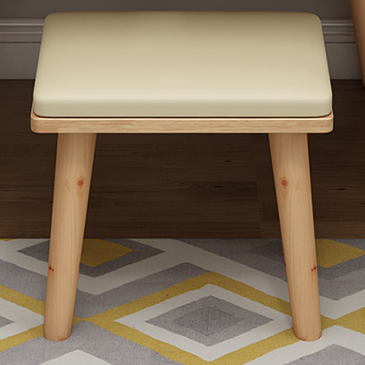 Scandinavian Dressing Table with Mirror and Drawer Solid Wood