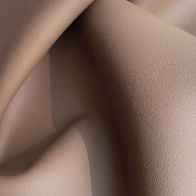 Modern Sewn Pillow Back Cushions Sofa Genuine Leather Square Arm Sofa in Brown