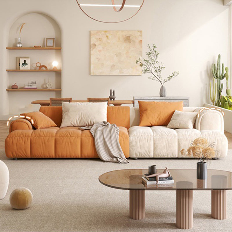 25.6" H Scandinavian Sectional Sofa L-Shape Fabric Sectional