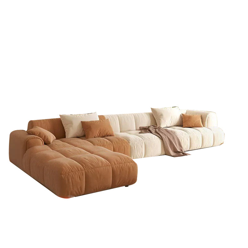 25.6" H Scandinavian Sectional Sofa L-Shape Fabric Sectional