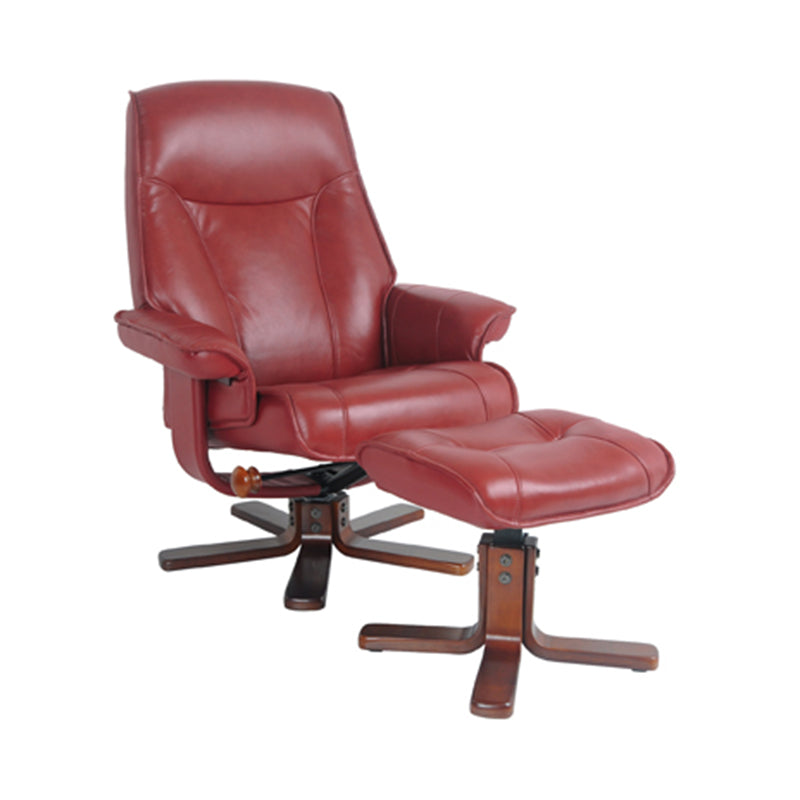 Indoor Upholstery Chair Recliner Genuine Leather Recliner with Ottoman