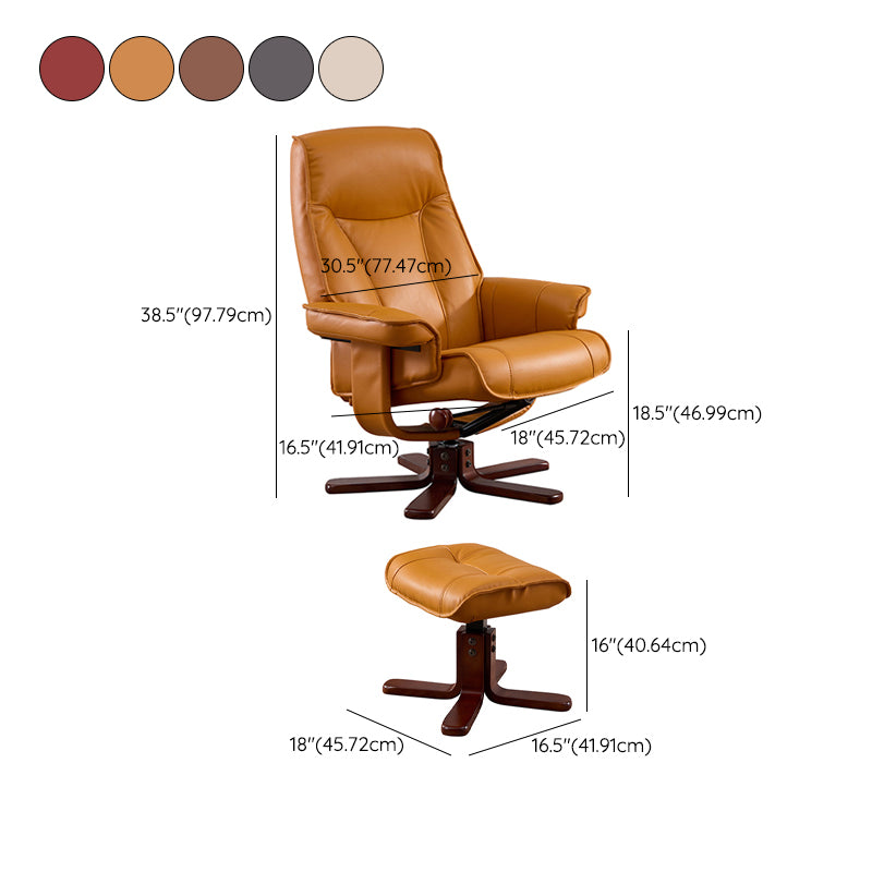 Indoor Upholstery Chair Recliner Genuine Leather Recliner with Ottoman