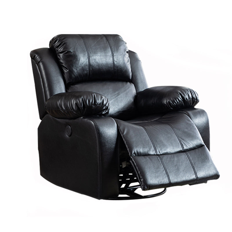 Contemporary Power-Push Botton Recliner Chair Genuine Leather Recliner