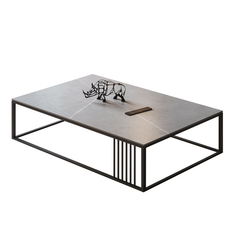 No Distressing Single Coffee Table Modern Grey Slate Frame Coffee Table
