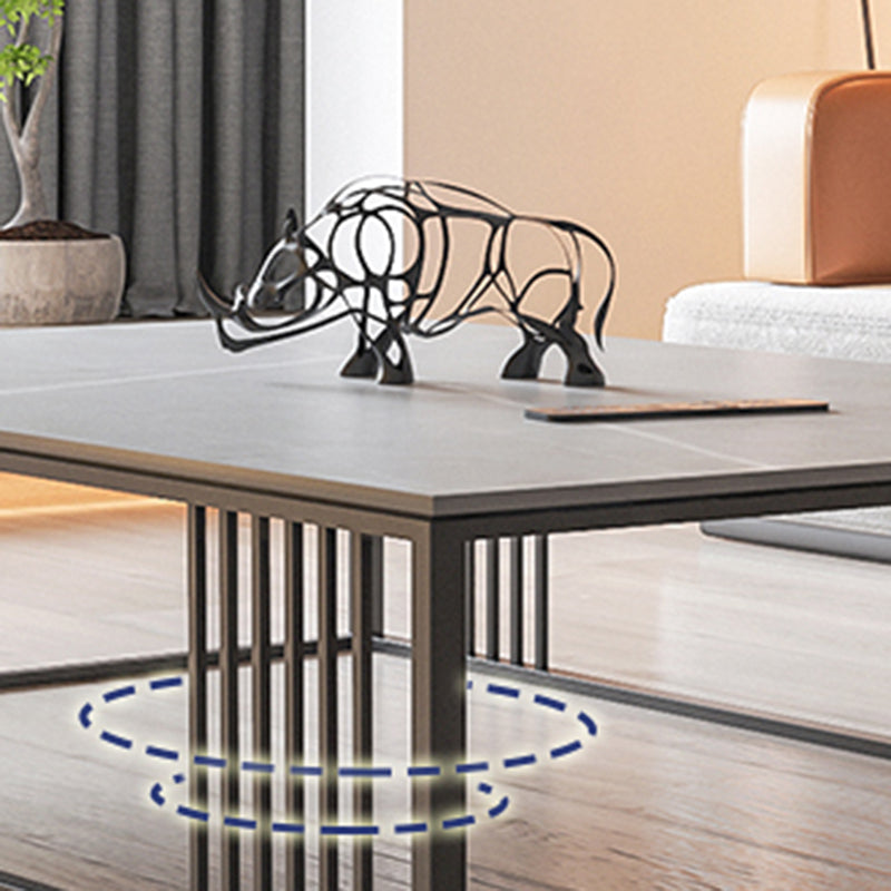 No Distressing Single Coffee Table Modern Grey Slate Frame Coffee Table