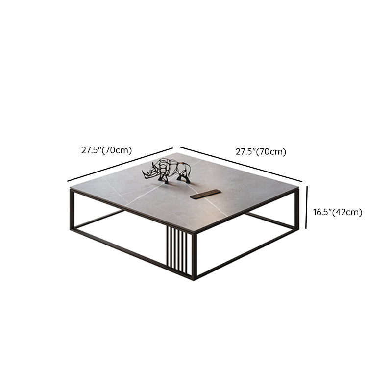No Distressing Single Coffee Table Modern Grey Slate Frame Coffee Table