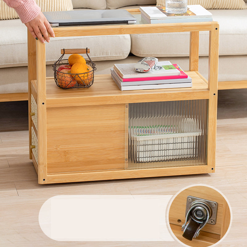 27" W x 11.8" D x 24" H Sofa Side Accent Table Wooden Rectangular End Table