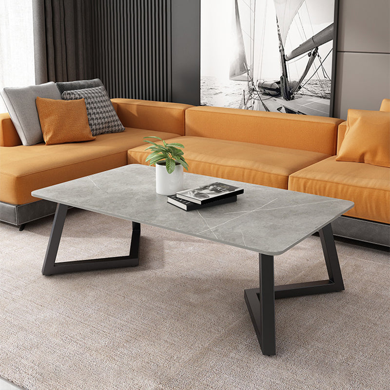 Slate Rectangular Coffee Table No Distressing Single Coffee Table