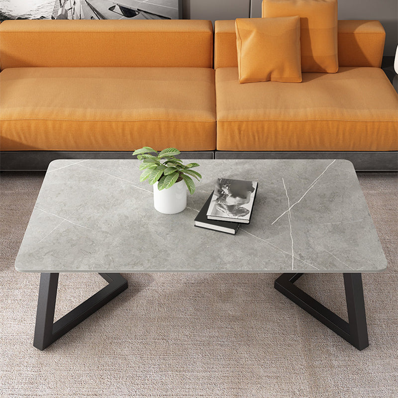 Slate Rectangular Coffee Table No Distressing Single Coffee Table