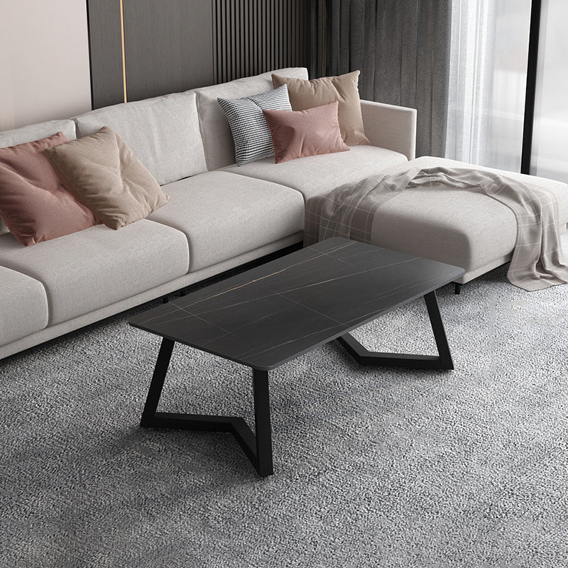 Slate Rectangular Coffee Table No Distressing Single Coffee Table