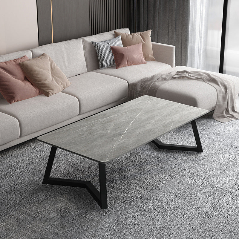 Slate Rectangular Coffee Table No Distressing Single Coffee Table