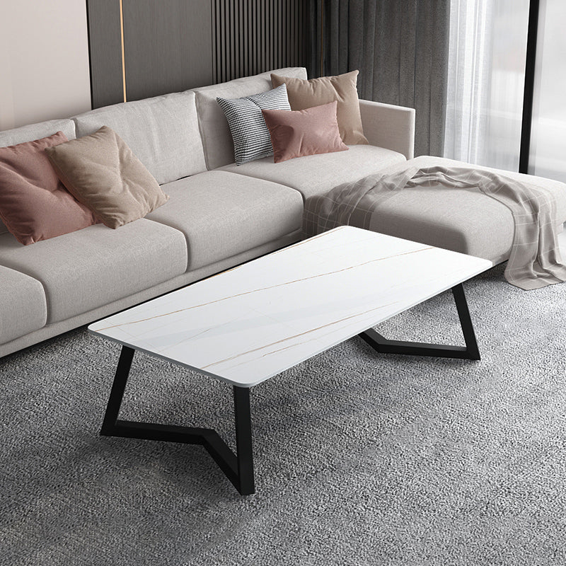 Slate Rectangular Coffee Table No Distressing Single Coffee Table