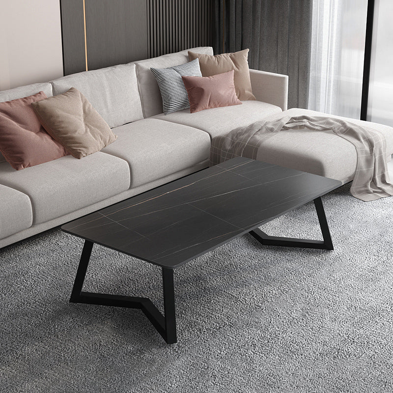 Slate Rectangular Coffee Table No Distressing Single Coffee Table