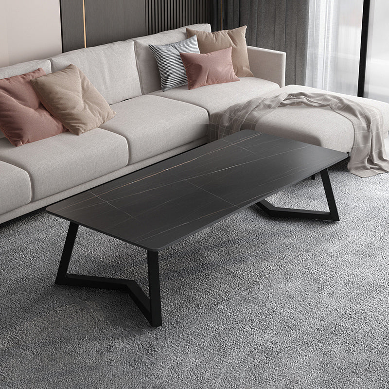 Slate Rectangular Coffee Table No Distressing Single Coffee Table