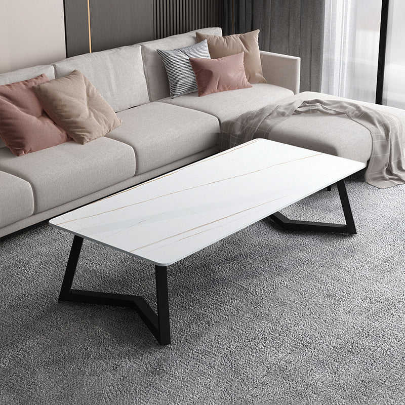 Slate Rectangular Coffee Table No Distressing Single Coffee Table
